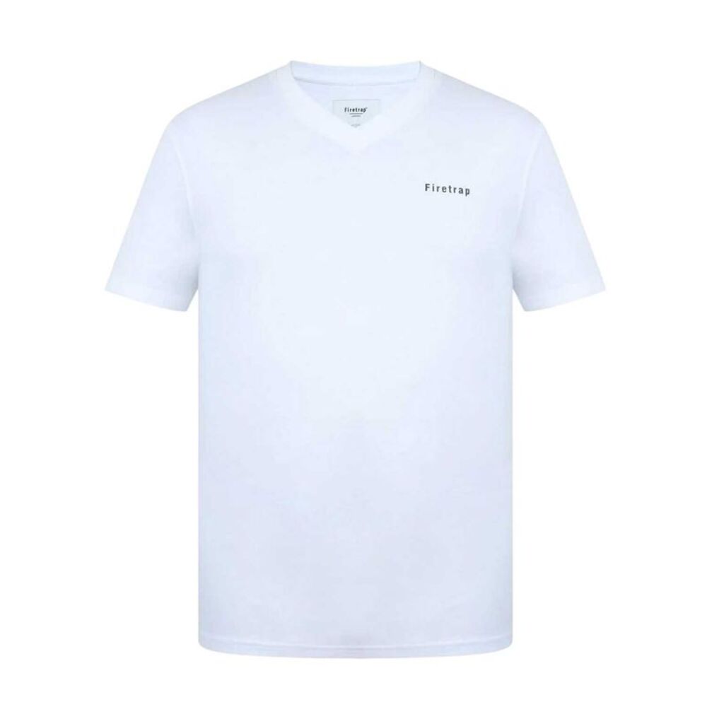 Firetrap Mens Path Logo T-Shirt / White
